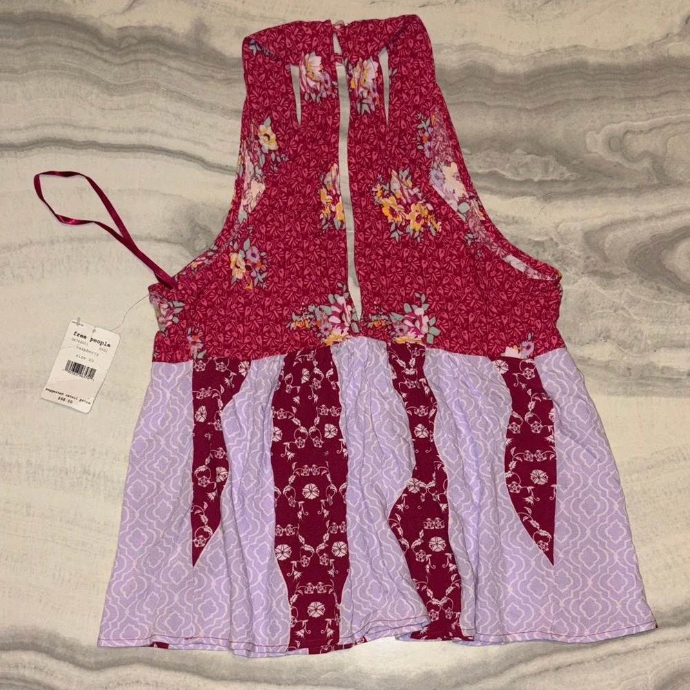 Free People Raspberry Dream Darlin Top - Picture 5 of 6